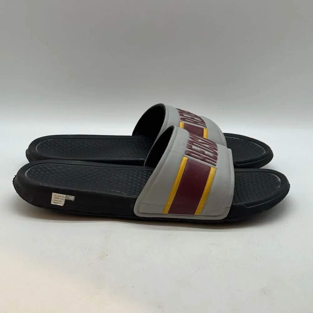 Washington Redskins NFL Football Slides Men's S (7-8) Burgundy Gold Gray Sandals